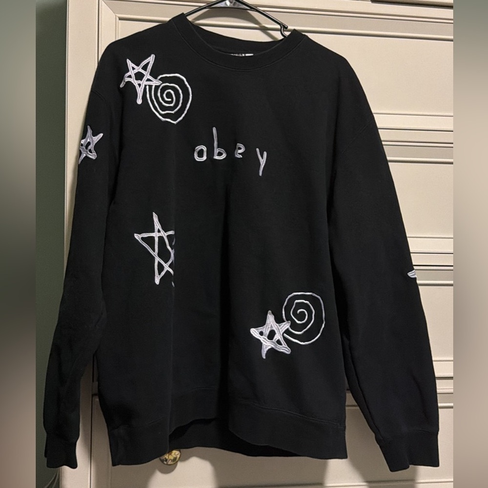 Obey Black Crewneck Sweatshirt